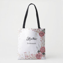 Bolsa floral cor-de-rosa suave