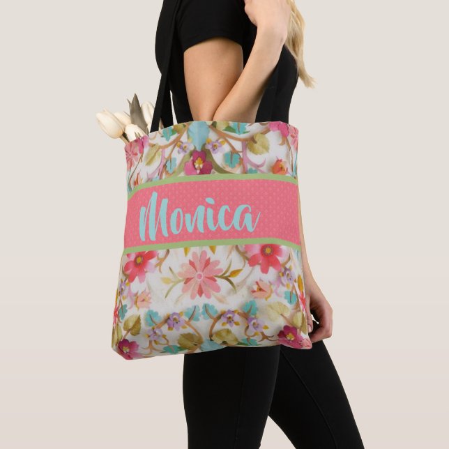 Tote Bolsa Floral Personalizado (Close Up)