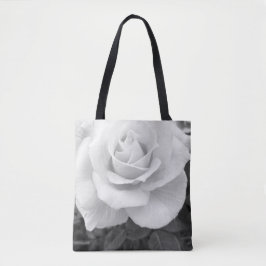 Tote Bolsa Floral preto-e-branco