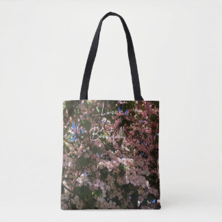 Tote Bolsa Floral Rosa Durável Personalizável/