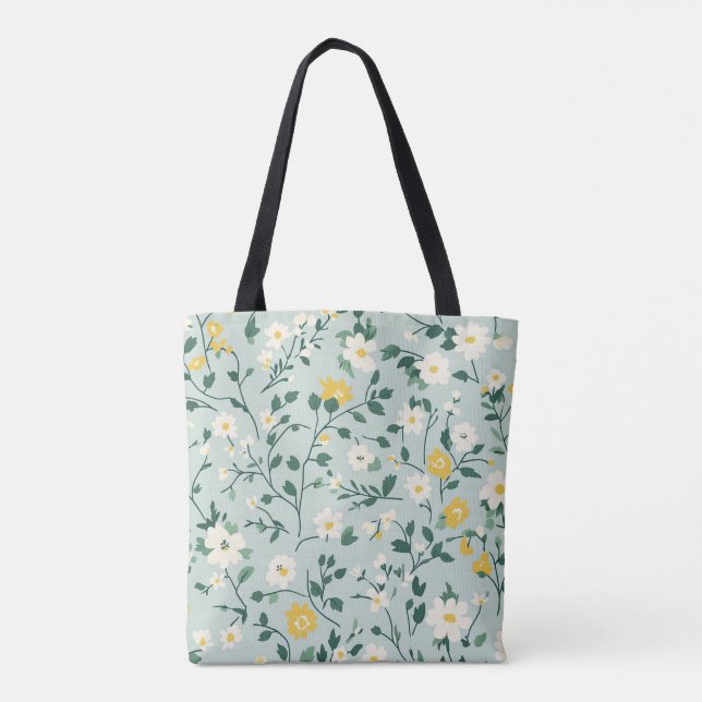 Tote Bolsa Floral Verde (Verso)