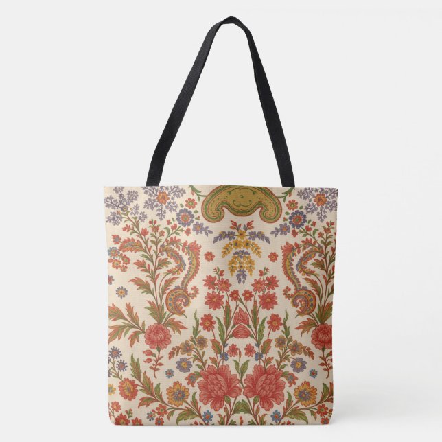 Tote bolsa Flores de Zínnia em artes (Frente)
