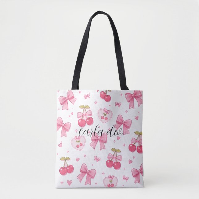 Tote bolsa fofa com o seu nome (Frente)