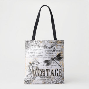 Tote Bolsa francês Vintage