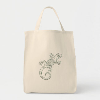 Tote Bolsa Geométrica de Lagartixa - Lagarto Tribal Boê
