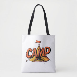 Tote Bolsa gráfica de acampamento de verão retrô