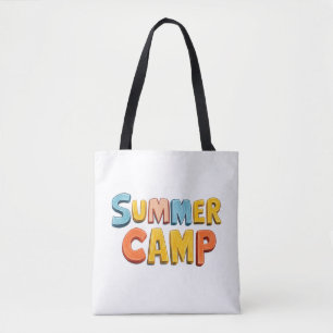 Tote Bolsa Gráfica de Acampamento de Verão Retro