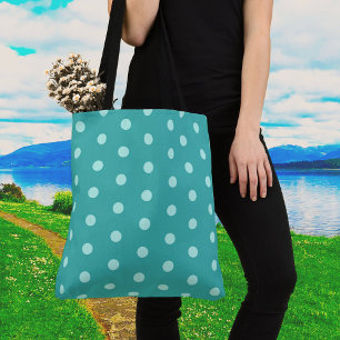 Tote Bolsa Grande de Ombro Peppermint Polka Dot