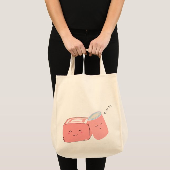Tote Bolsa Kawaii Marshmallow (Frente (produto))