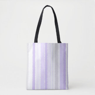 Tote Bolsa Lavanda Cinza Listrada em Aquarela