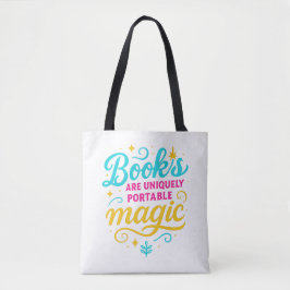 Tote Bolsa Leitora Mágica – “Livros São Mágicos” Brilha