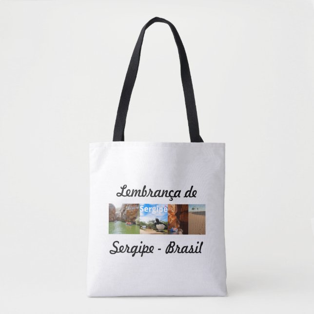 Tote Bolsa lembrança de Sergipe Brasil (Frente)