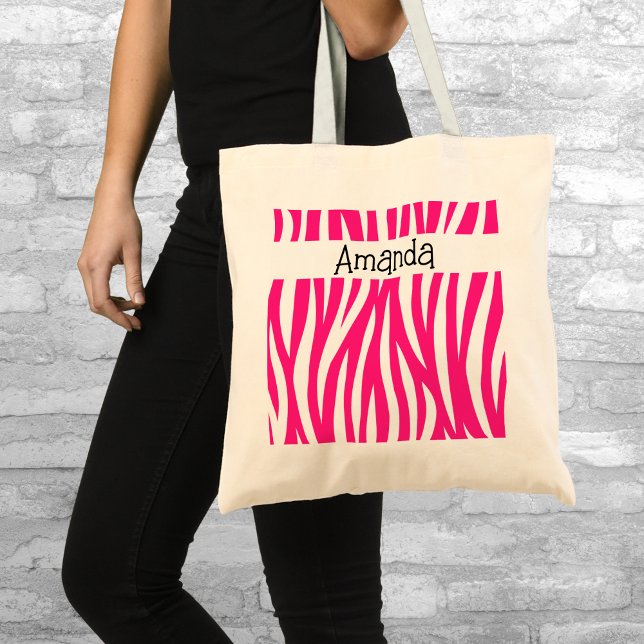 Tote Bolsa Listrada Animal Rosa (Criador carregado)