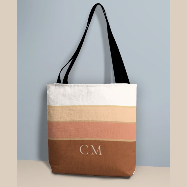 Tote Bolsa Listrada Golden Hour - Monograma Sofisticado (Criador carregado)