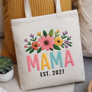 Tote Bolsa Mãe de Flores Silvestres Personalizada para