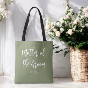 Tote Bolsa Mãe do Noivo em Verde Sage
