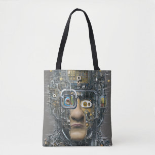 Tote Bolsa Masculina Tecnologia Robô Homem