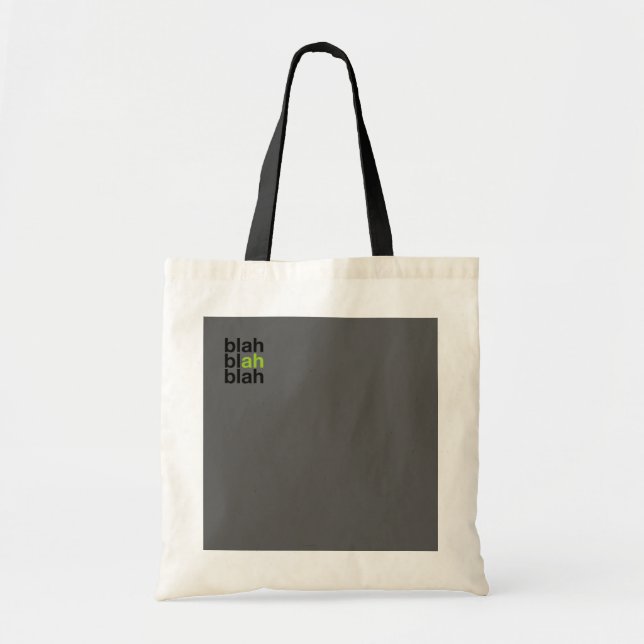 Tote Bolsa Minimal Color Block – Blah Blah Blah (Frente)