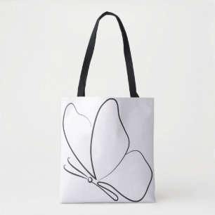 Tote Bolsa Minimalista Borboleta