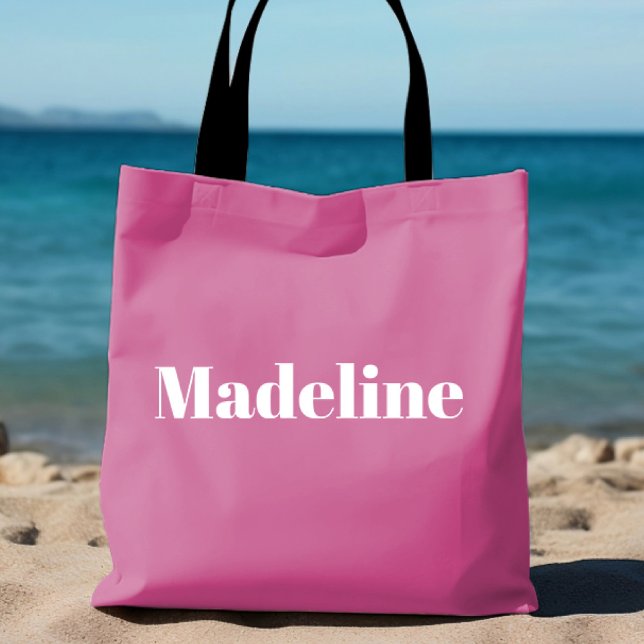 Tote Bolsa minimalista minimalista rosa (Criador carregado)