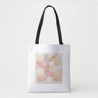 Tote Bolsa Moderna Geométrica Pastel