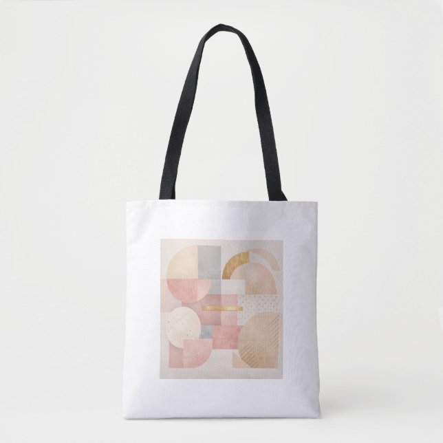 Tote Bolsa Moderna Geométrica Pastel (Frente)