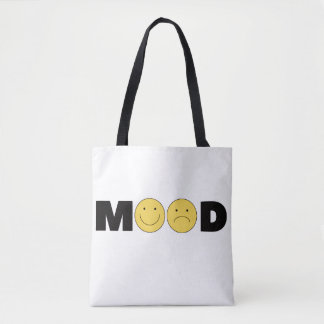 Tote Bolsa MOOD Emoji | Bolsa de rosto feliz e triste e