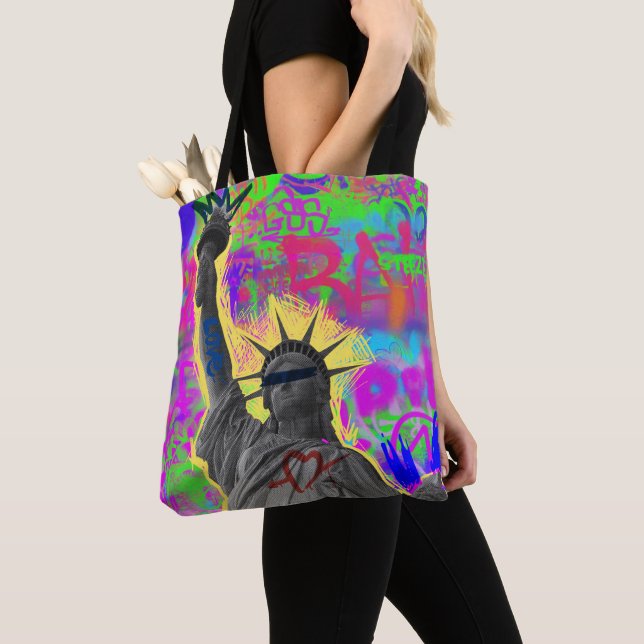 Tote Bolsa Neon Liberdade Grafite (Close Up)