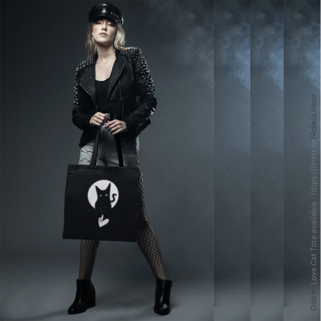 Tote Bolsa - Ode ao Amor Cat pela Poeta Adiela Akoo (Ode to Love Tote by Poet Adiela Akoo. LOVE it? GET it! Shop the collection for more wonderful finds!)