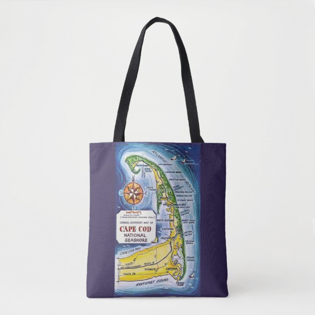 Tote Bolsa Ombro Cape Cod Seashore (Frente)