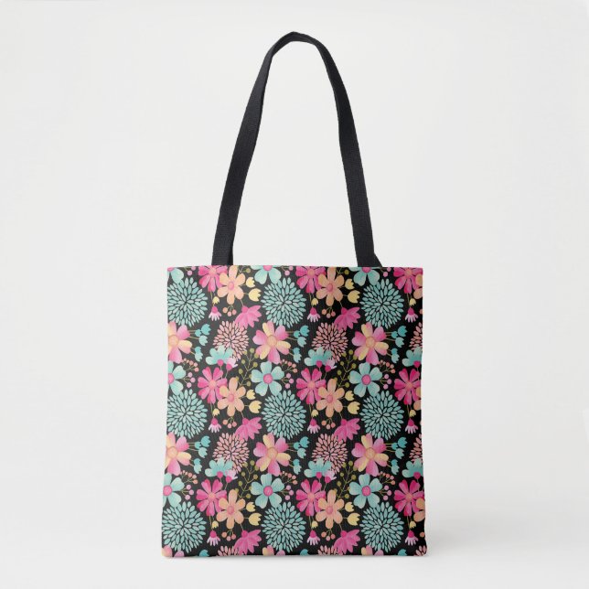 Tote Bolsa Ombro Pip Gerard Gouache Floral Pattern (Frente)