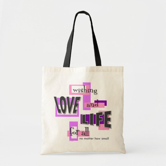 Tote Bolsa para compartilhar suas crenças pró-vida. (Frente)