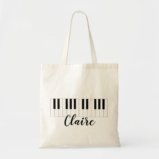 Tote Bolsa para Piano Personalizada (Frente)