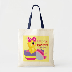 Tote Bolsa páscoa de Orçamento Amarelo de Pintinho Ocup