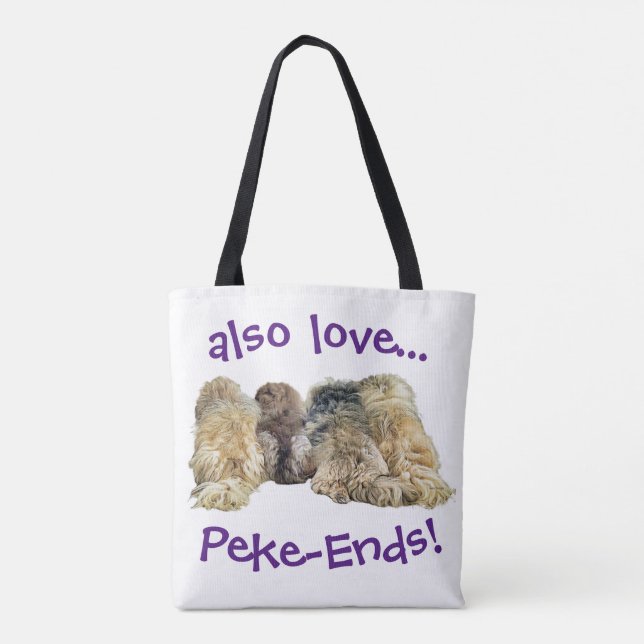 Tote Bolsa Pekingese, incluindo os Peke-Ends! (Verso)