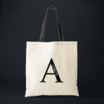 Tote Bolsa Personalizada com Monograma e Nome<br><div class="desc">Presente Personalizado com Monograma e Nome
apresenta monograma e nome personalizados em estilo de fonte serif clássico.
Perfeito para casamento, feriado, reunião de família e para qualquer ocasião especial.</div>