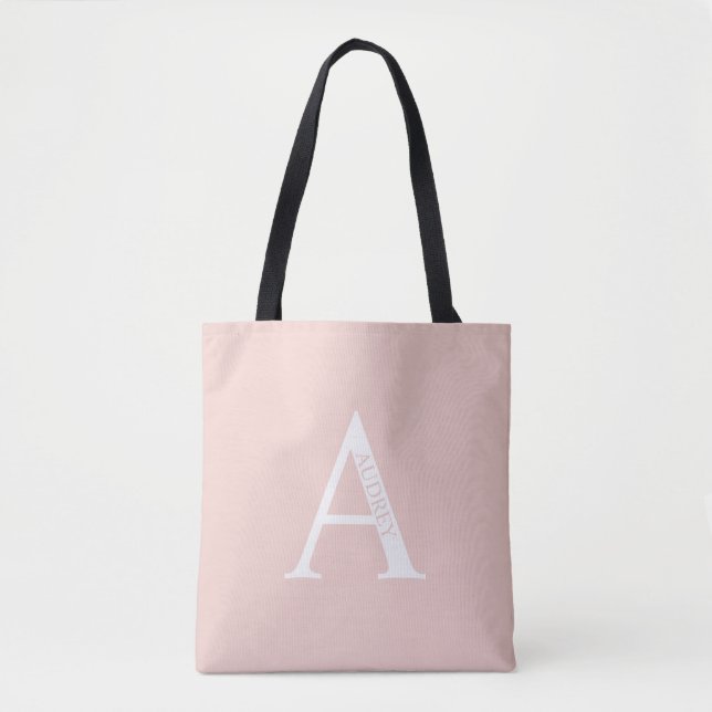 Tote Bolsa Personalizada com Monograma e Nome (Frente)