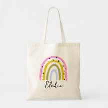 Bolsa Personalizada com Nome Arco-Íris Presente Pe