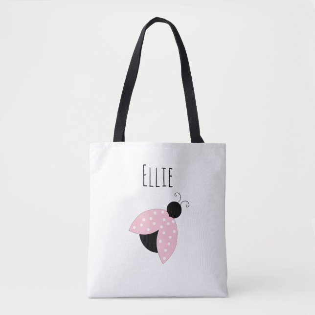 Tote Bolsa Personalizada da Joaninha Rosa (Frente)