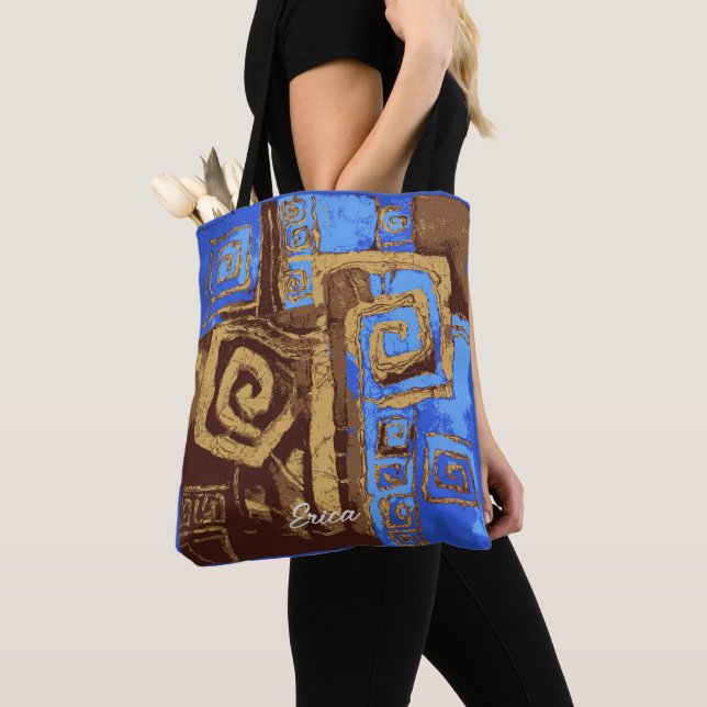 Tote Bolsa Personalizada de Abstrato de Totem de grécia (Close Up)