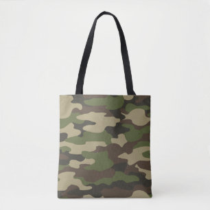 Tote Bolsa Personalizada Exército Monograma Camuflagem