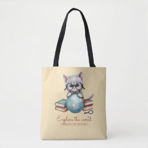 Tote Bolsa Personalizada Fofa "Gato Viajante"