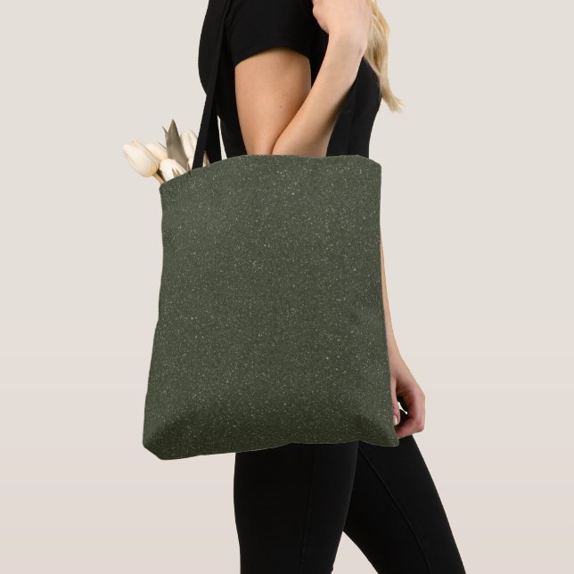 Tote Bolsa personalizado com textura verde Moss (Close Up)
