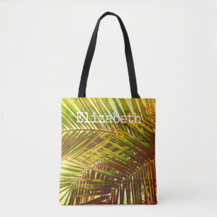 Tote bolsa personalizado tropical design de folha de pa