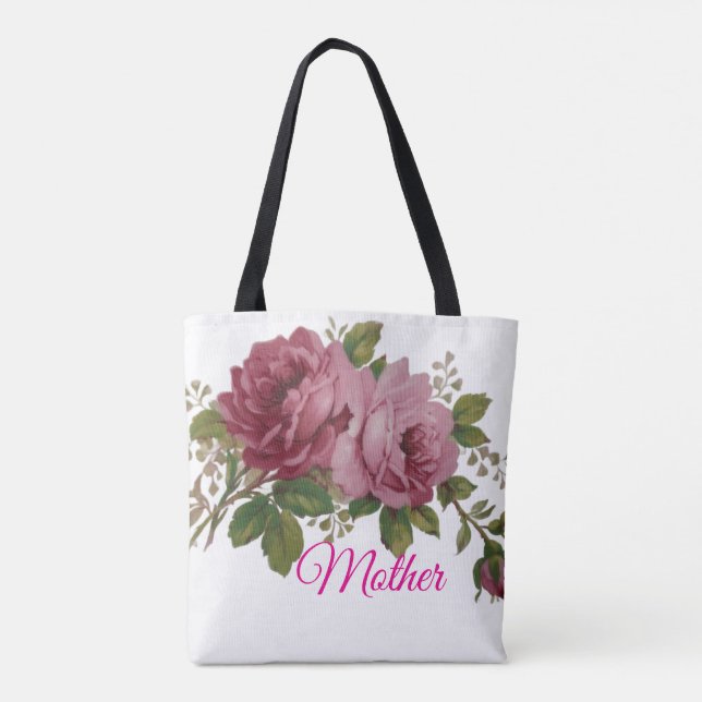 Tote Bolsa Pink Rose Elegance (Verso)