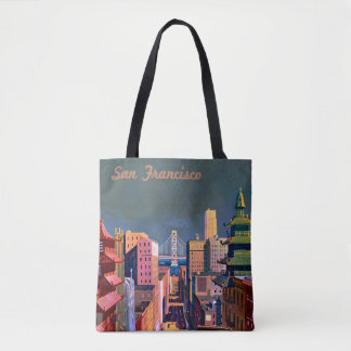 Tote Bolsa Poster de viagens vintage de - São Francisc