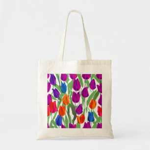 Tote Bolsa Primavera de Tulipas Brilhante