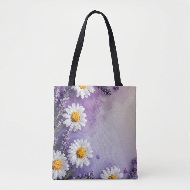 Tote Bolsa Roxo-de-flor-selvagem (Frente)