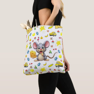 Tote Bolsa Tote, Caminhões de Queijo de Rato Fofo Estre
