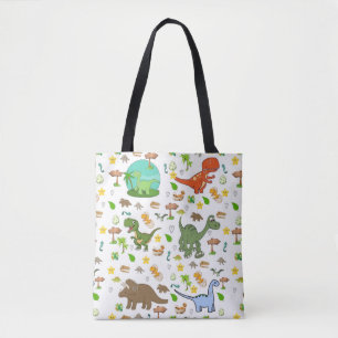 Tote Bolsa Tote, Dinossauro Fofo Vida Selvagem
